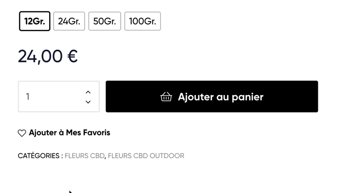 Vidéo qui montre le bouton pour ajouter un produit à Mes Favoris