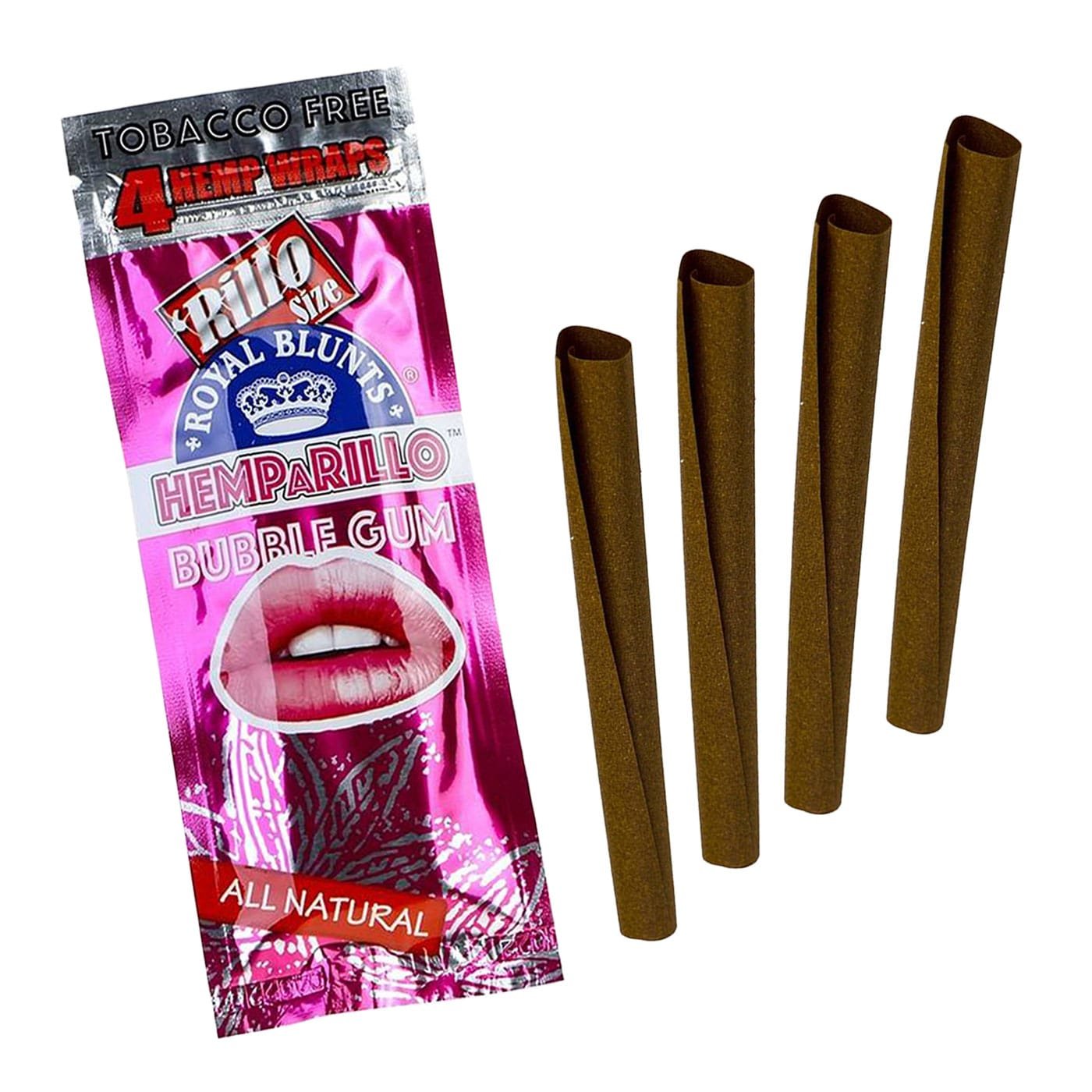 Sachet de 4 Royal Blunts HEMPARILLO aromatisés BUBBLE GUM