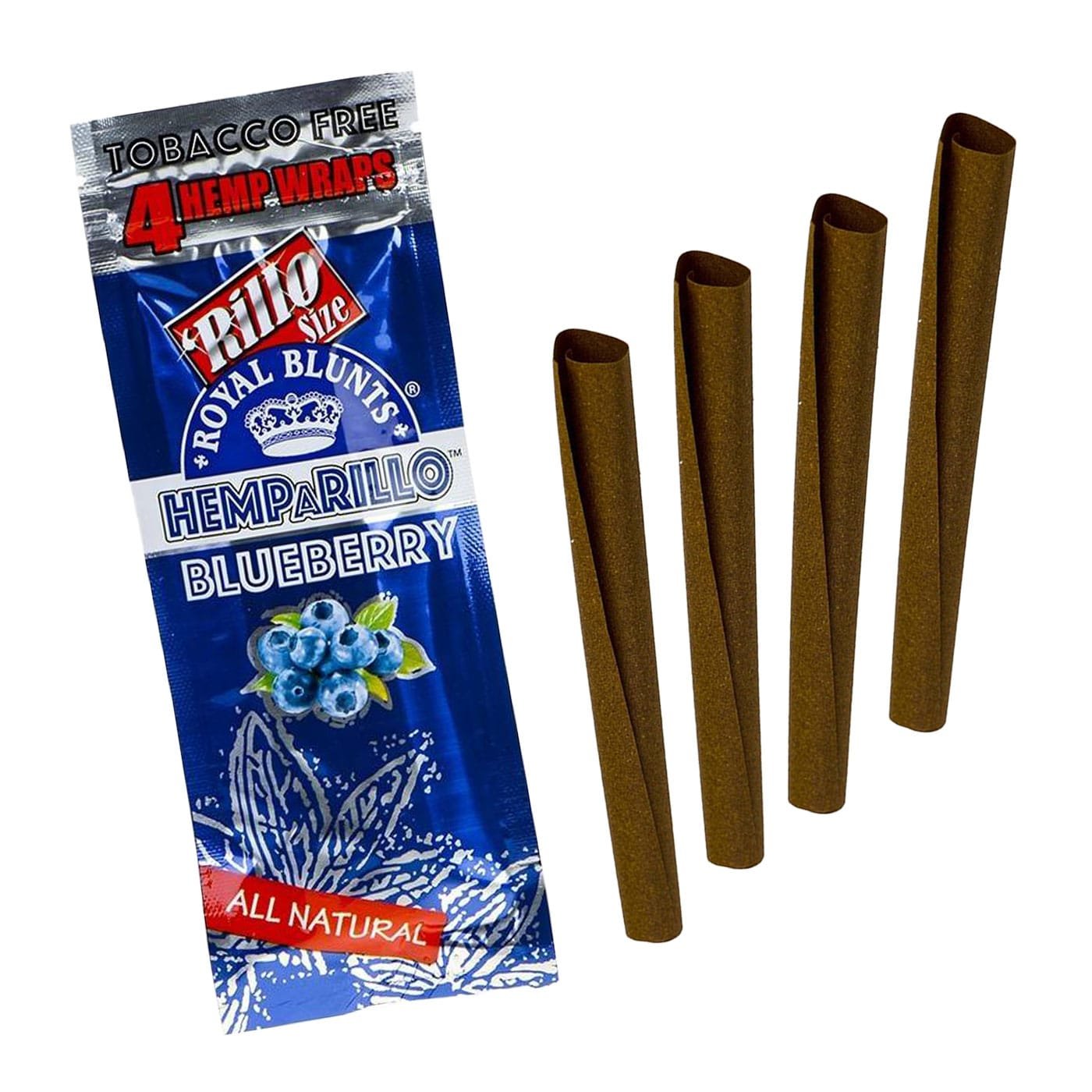 Sachet de 4 Royal Blunts HEMPARILLO aromatisés BLUEBERRY