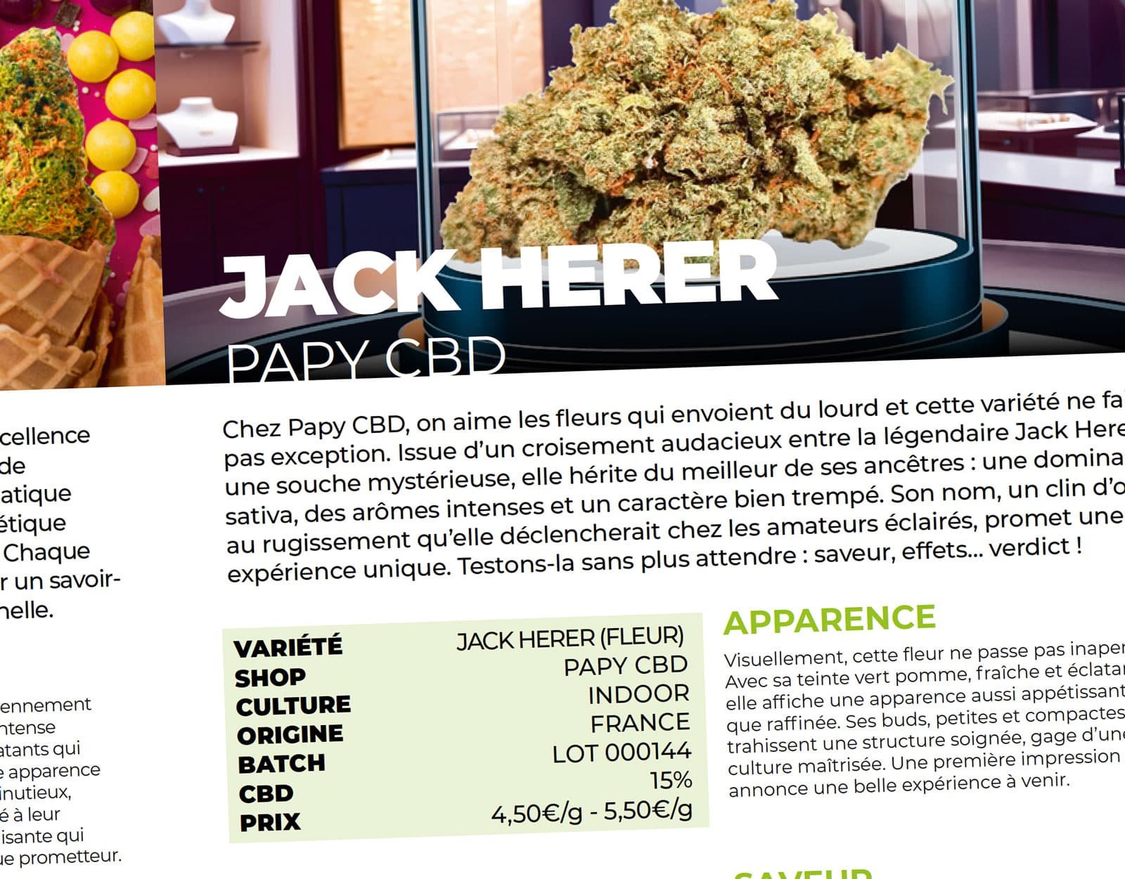Test de la JACK HERER de PAPY CBD par CBDACTU