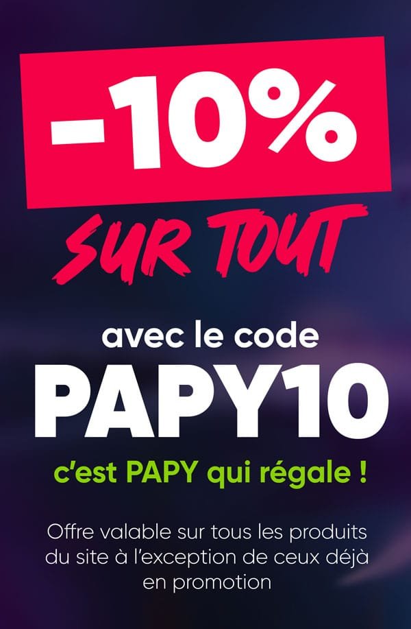 PROMO -10% sur tout les produits CBD du site avec le code promo PAPY10
