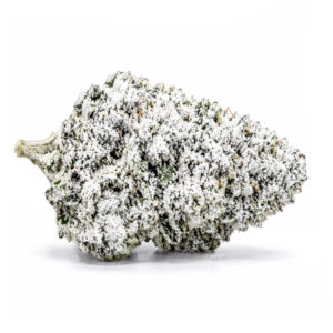 Fleurs CBD indoor CRYSTAL WHITE boostée en CBN avec une couleur blanche